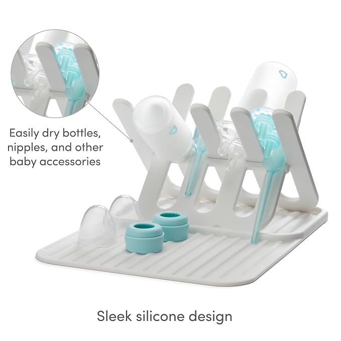 Munchkin Bottle Drying Rack and Mat, Holds 8 Bottles, Pump Parts, & Accessories - Image 5