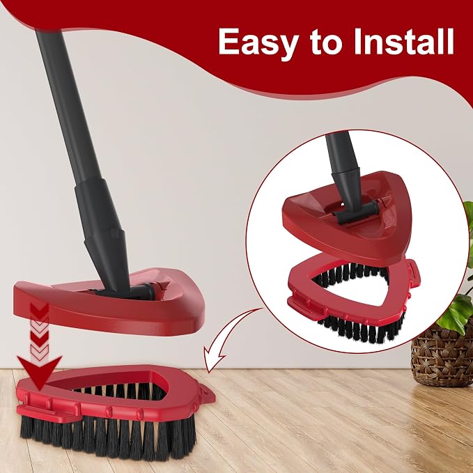 Replacement Scrub Brush for O-Cedar 2-Tank System, 4.4" Triangular Spin Mop - Image 3