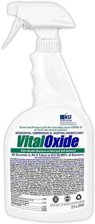 Vital Oxide Disinfectant, Deodorizer, Food-Contact Sanitizer, Virucide – – by VitalOxide
