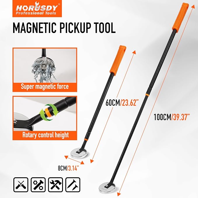 HORUSDY 36-Inch Rolling Magnetic Sweeper - Image 6