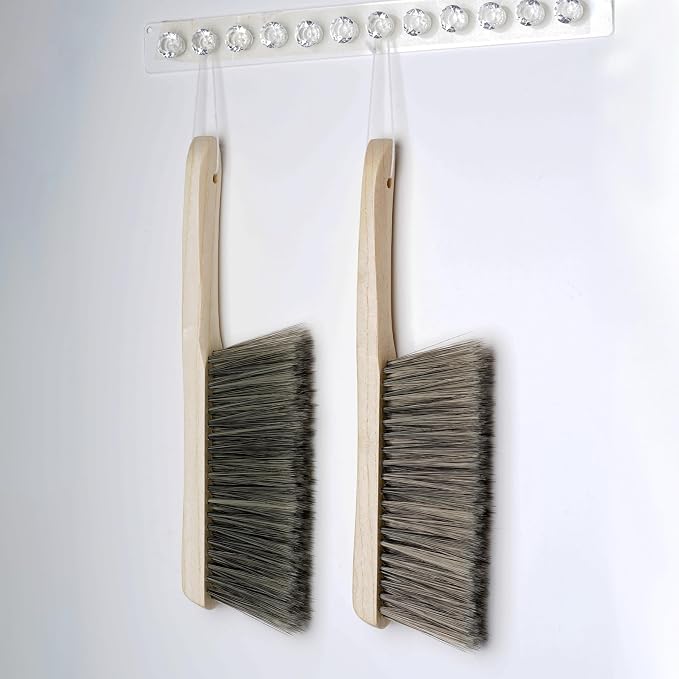 Rbenxia 2 Pieces Wooden Handle Bench Brushes Horse Hair Brushes Soft Bristles - Image 7