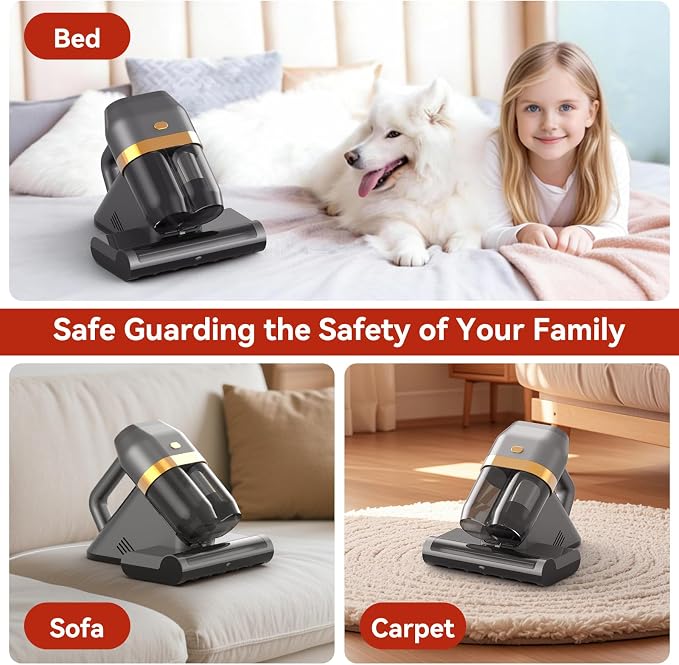 Mattress Vacuum Cleaner with 149°F Heat, 16KPa Powerful Suction, 253.7nm U V-C - Image 8