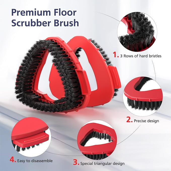 2 Pack 1-Tank Spin Mop Scrub Brush Head Replacement - Image 3