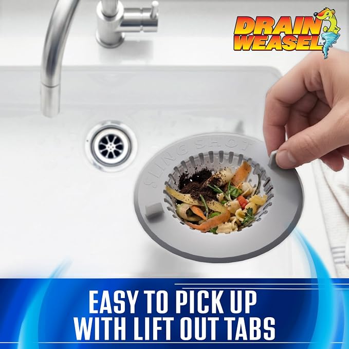 Slingshot Kitchen Sink Drain Strainer Cover Basket, Food Catcher and Stopper - Image 4