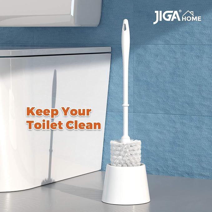 JIGA 3 Pack Toilet Brush and Holder Set, Toilet Bowl Brush - Image 5