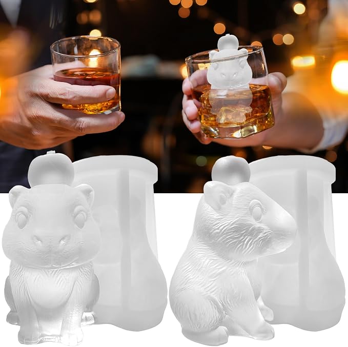 3D Capybara Ice Cube Silicone Molds Tray by SIUPER