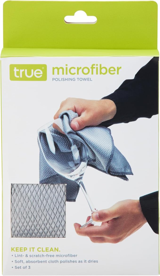 True Microfiber Towels, Wine Glass Polishing Cloths, Streak Free Microfiber - Image 4