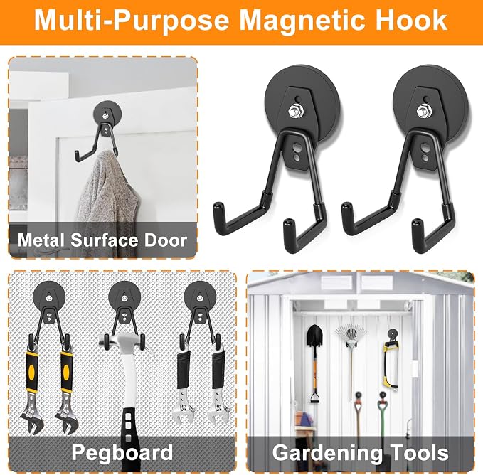 ENUODA Strong Magnetic Hooks Heavy Duty Magnet Garage Hooks - Image 5