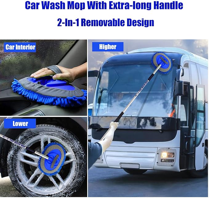 62" Car Wash Brush Mop Kit - Image 3