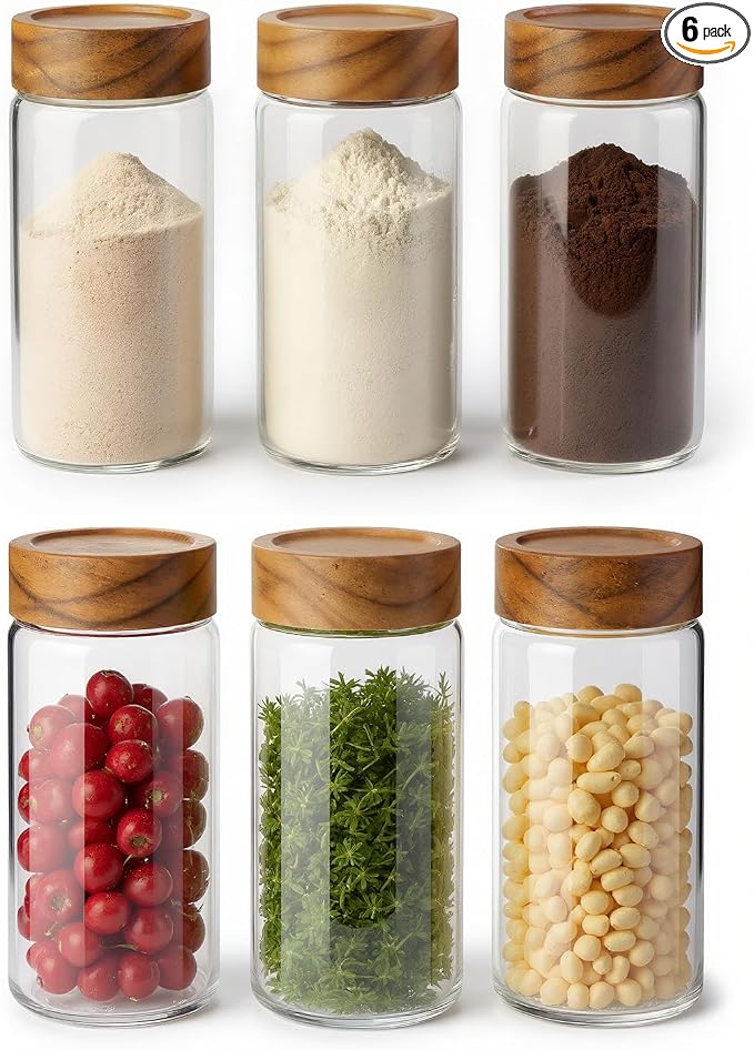 6 -Piece 13 oz Food-Grade Glass Mason Jars by Unknown