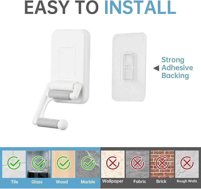 NiHome Multi-Use Wall Mounted Mop Holders 4PCS - Image 2
