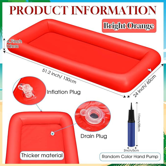 Leitee 3 Pcs Inflatable Serving Bar Kit Includes Salad Buffet Tray - Image 2