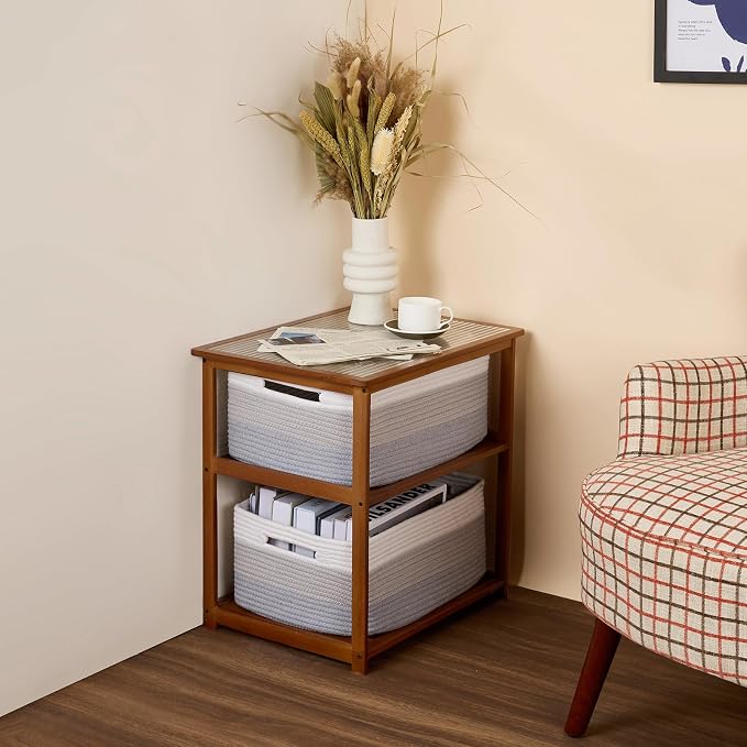 Large Storage Baskets for Organizing, Closet Shelf Baskets for Clothes Blanket - Image 8