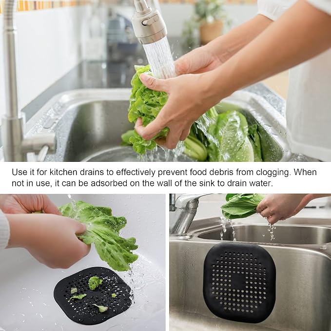 2 Pieces Shower Drain Hair Catcher Bathtub Stopper Home Drain Protectors Drain - Image 6