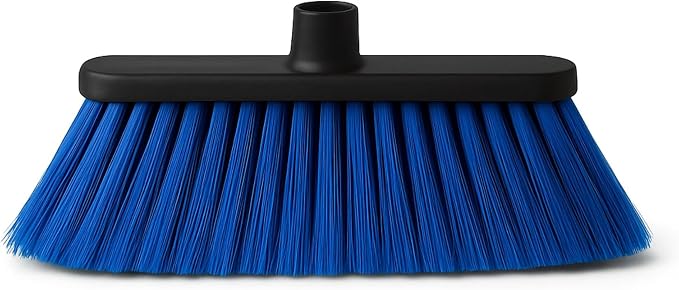 Aria Blue Broom Head – 13” Sweeping Surface – Heavy-Duty Soft Bristles by Healing+Atlas