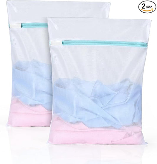 OTraki 12x16 Inch Mesh Laundry Bag 2 Pack Small Lingerie Sock Bag Washing by OTraki