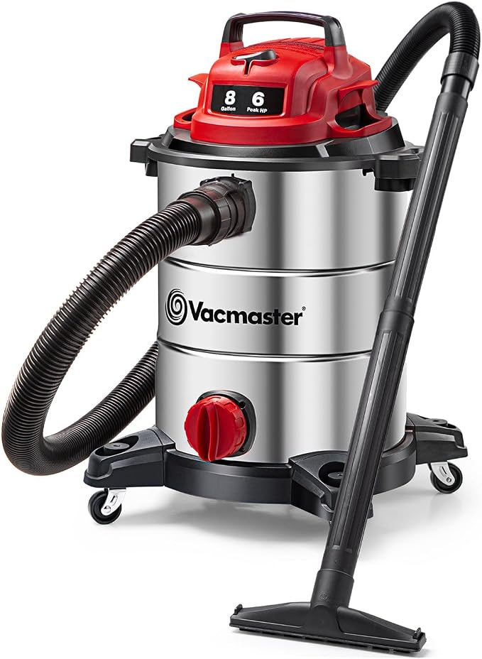 Vacmaster VOC812SF 1101 8-Gallon Premium Stainless Steel Wet/Dry Vacuum by Vacmaster
