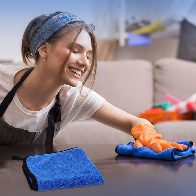 Tallew 80 Pcs Microfiber Towels:16"x16" Microfiber Drying Towels Bulk Micro - Image 5