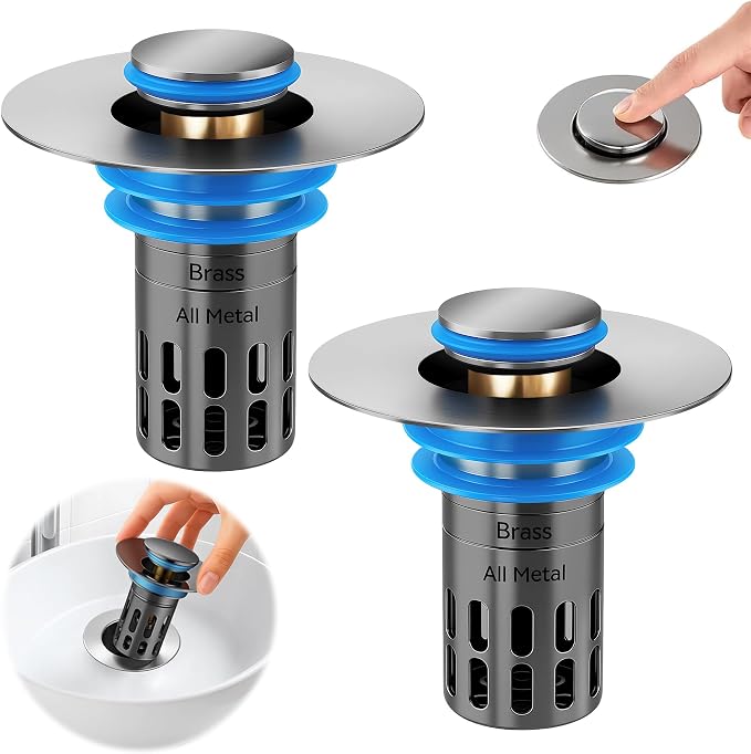 Bathroom Sink Stopper, Pop Up Drain by Unknown