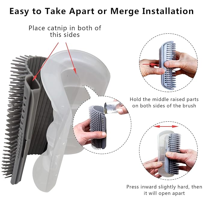 Cat Self Groomer, 2 Pack, Wall Corner Self Grooming Brush - Image 5