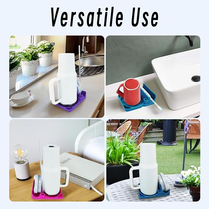 Bottle Drying Rack for Stanley Cup, Food Grade Silicone Holder Stand for Water - Image 4