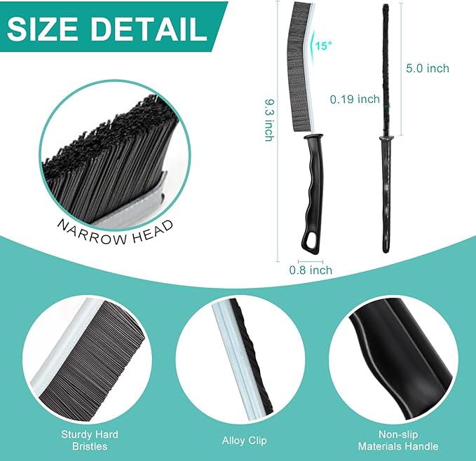 Cleaning Brush - 5 Pcs Hard Bristle Crevice Cleaning Brush, Home Essentials - Image 5