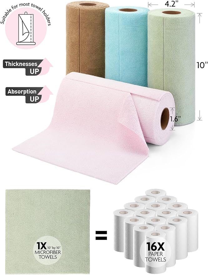 Fantasticlean Tear-Away Dish Cloth- 80 Sheets, 4 Rolls - Image 9