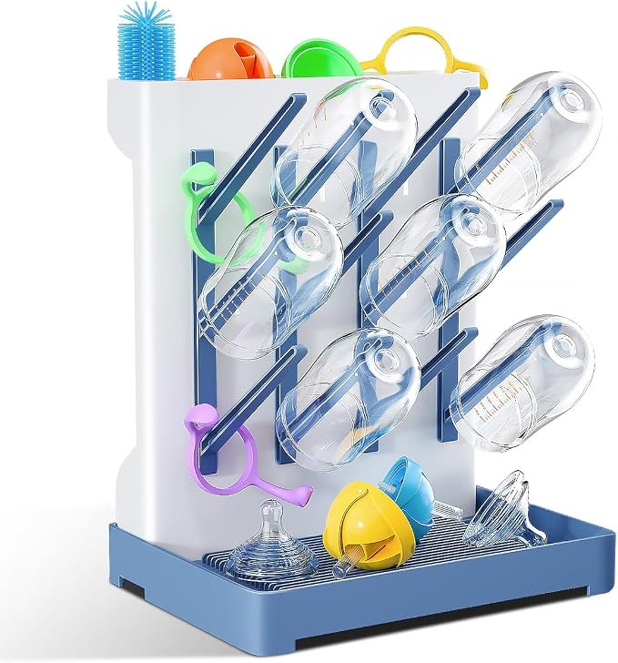 Baby Bottle Drying Rack: Vertical Space Saving Large Bottles Holder by WillMall
