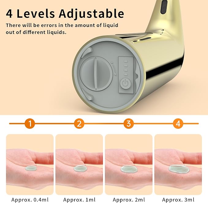 Automatic Liquid Soap Dispenser Touchless, 400ML Hand & Dish Countertop Gold - Image 6