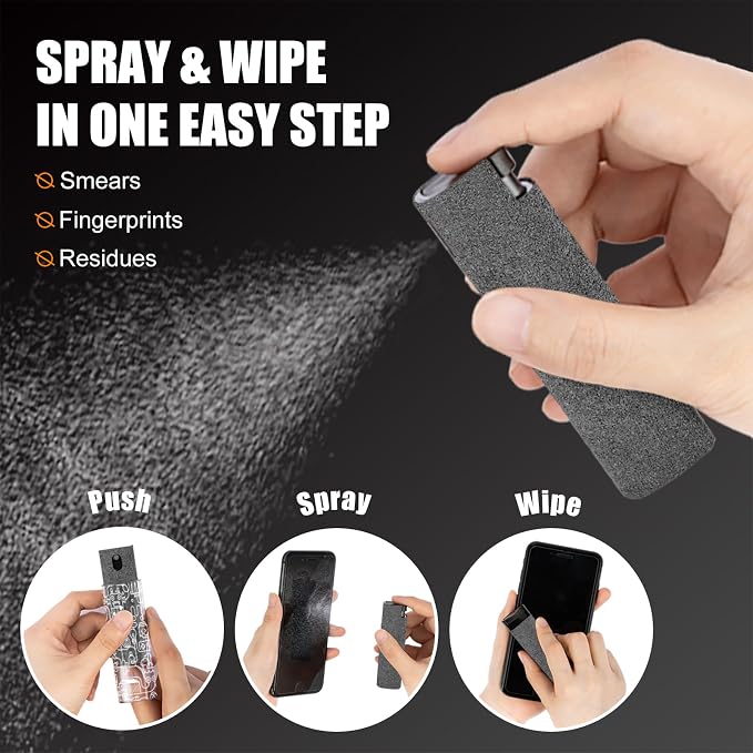 walrfid Car Screen Cleaner Spray and Wipe, Laptop Touchscreen Mist Cleaning Kit - Image 3