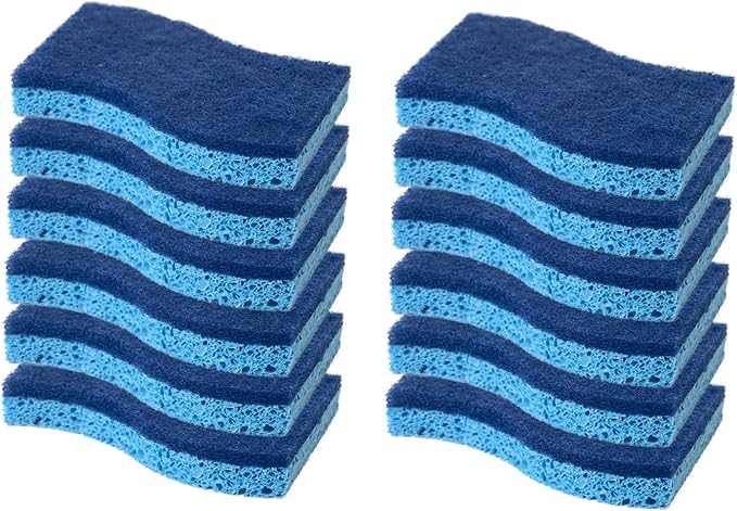CELOX 12 Pack Non-Scratch Dish Sponge, Dual Sided Kitchen Sponges by CELOX