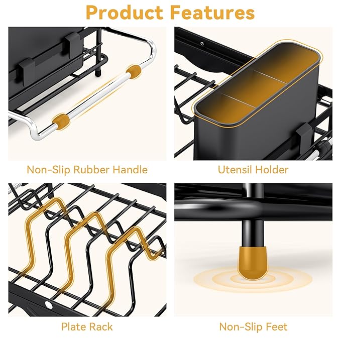 Over the Sink Dish Drying Rack, In Sink Dish Drying Racks, Expandable Dish Rack - Image 5