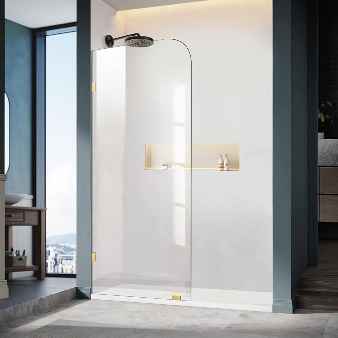 30" W ×78" H Shower Glass Panel, Frameless Fixed Glass Shower Panel by ELYXIAN