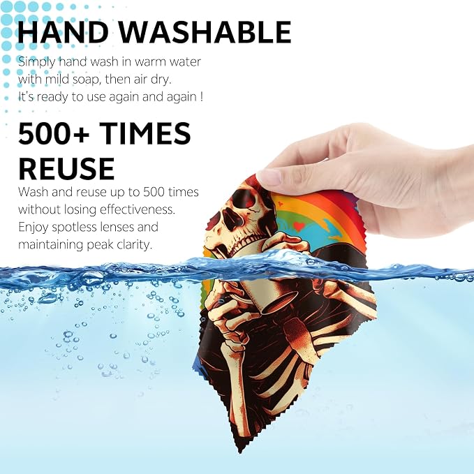 6 PCS Glasses Cleaning Cloth Eyeglass Lens Cleaning Cloth Eyeglasses Wipes - Image 5
