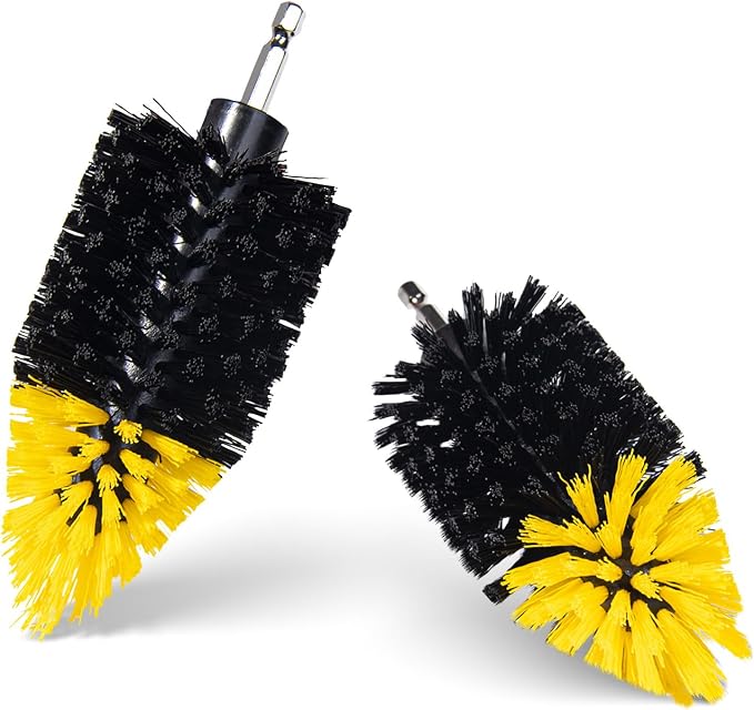 2PACK Tile Corner Drill Brush, Upgraded Powerful Scrubber Brush Made to Tackle by Prozwee