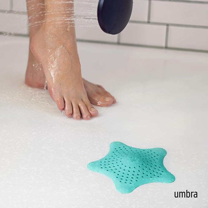 Umbra Starfish Drain Cover/Hair Catcher, Surf Blue - Image 2