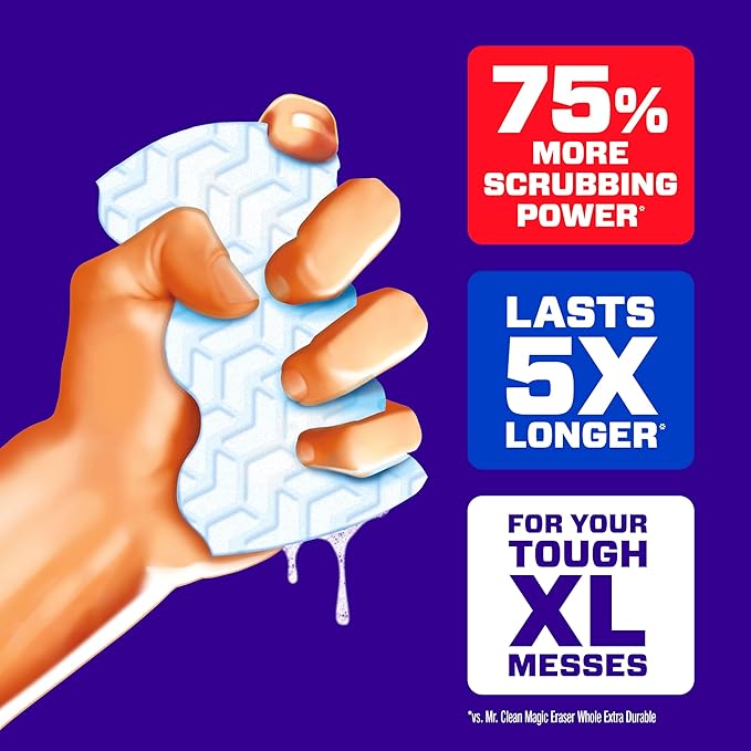 Mr. Clean Magic Eraser Sponge, All Purpose Cleaner, Long Lasting Cleaning - Image 3