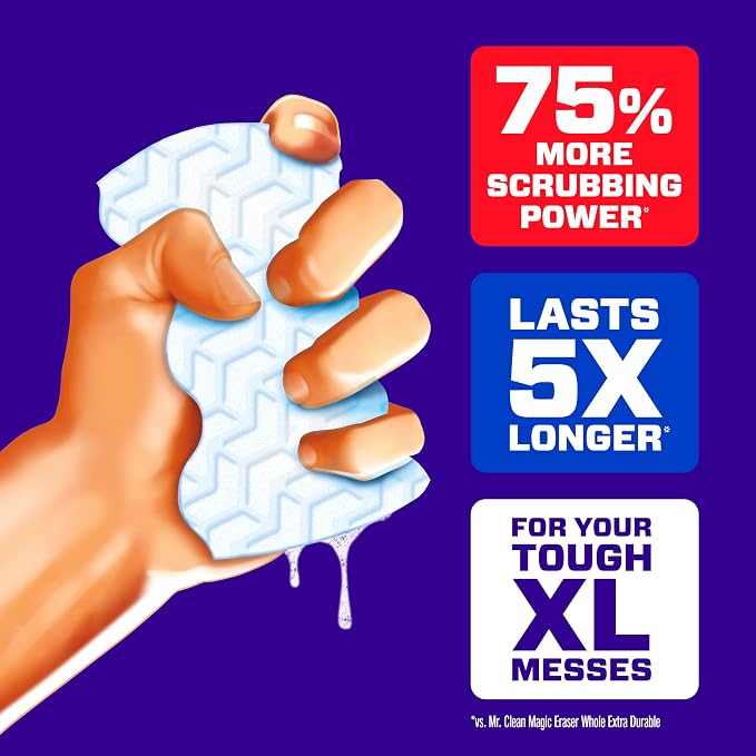 Mr. Clean Magic Eraser Sponge, All Purpose Cleaner, Long Lasting Cleaning - Image 3