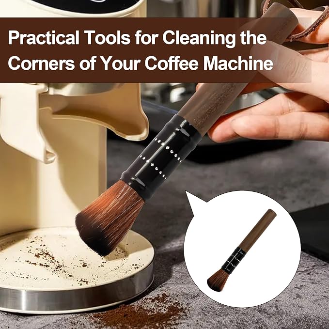 JEPELUS Coffee Grinder Brush, Barista Tools Wooden Espresso Machine Cleaner - Image 4