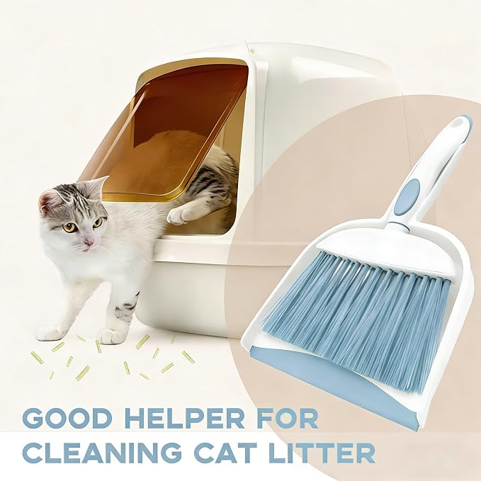 Broom Dustpan Brush Small Dust pan: Small Broom and Dustpan Set Mini Dust pan - Image 4