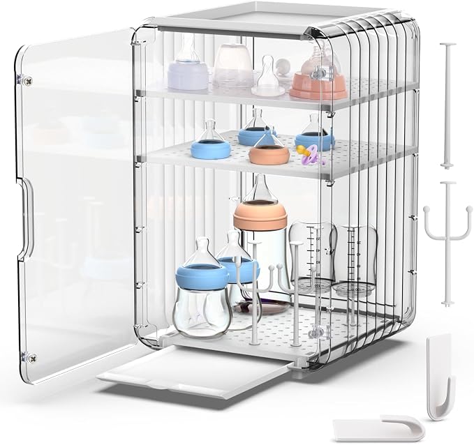 Palksky Baby Bottle Organizer for Storage, Baby Bottle Drying Rack for by Palksky