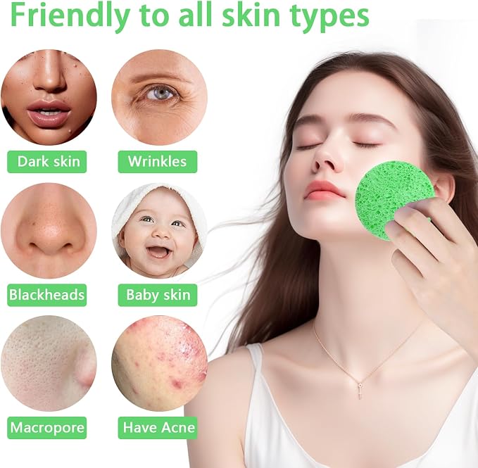 50-Count Large Compressed Facial Sponges - Image 2