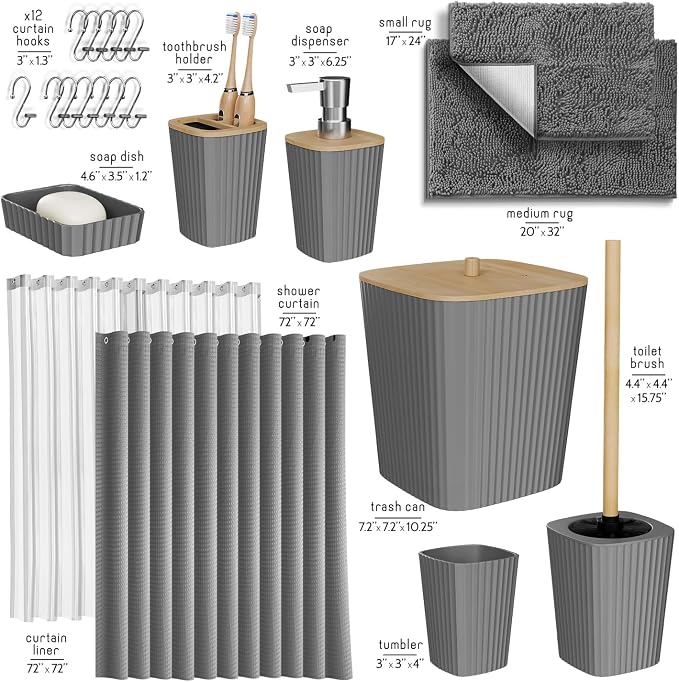 Clara Clark Bathroom Accessories Set - Image 2