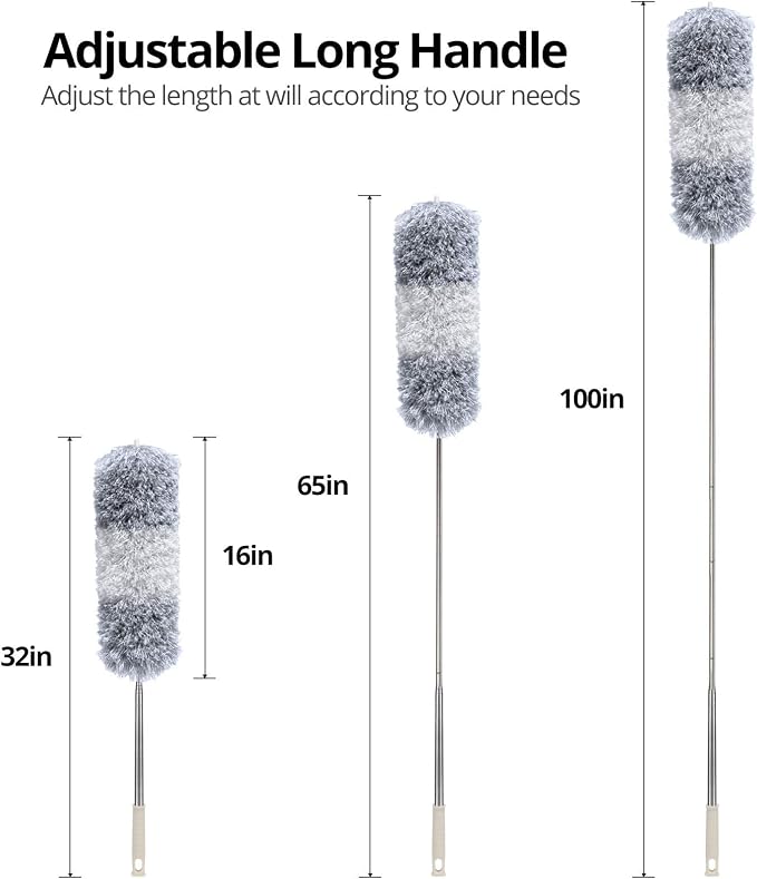 DELUX Microfiber Feather Duster Extendable Duster - Image 3