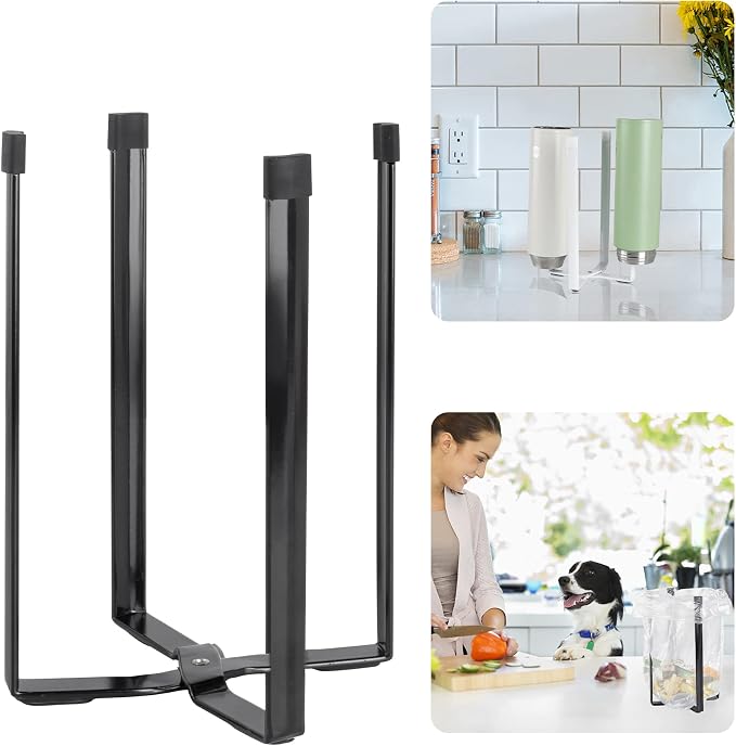 Kitchen Stand Holder, Plastic Bag Drying Rack, Bottles and Cups, Shelf Trash Bag by Goging