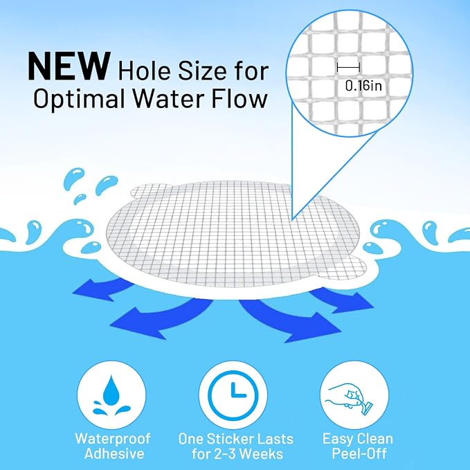 50 PCS Disposable Shower Drain Hair Catcher 3.54 Inches Round Drain Hair - Image 7