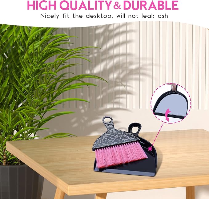 THINKLEARN 2PCS Mini Dustpan and Brush Set, Small Broom and Dustpan Set - Image 7