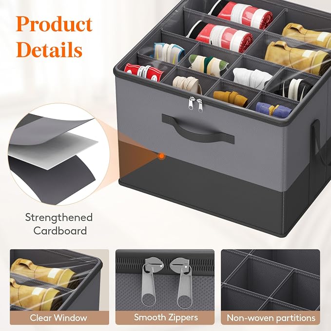 Lifewit Shoe Storage Organizer for Closet Fits 12-16 Pairs, Fabric Large Shoe - Image 4