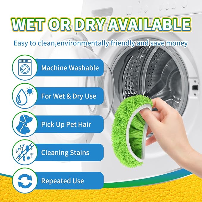Reusable 100% Coral Fleece Mop Pads Compatible - Image 4