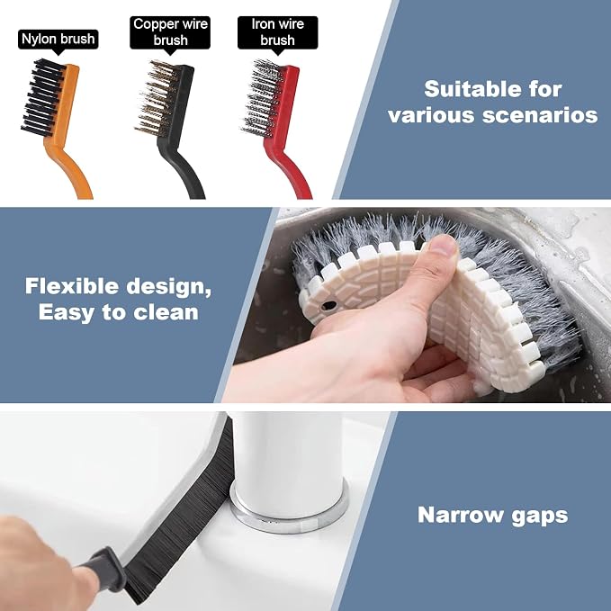 15 Pcs Window Groove Cleaning Brush Tool, Door Window Track Cleaner Groove Gap - Image 5